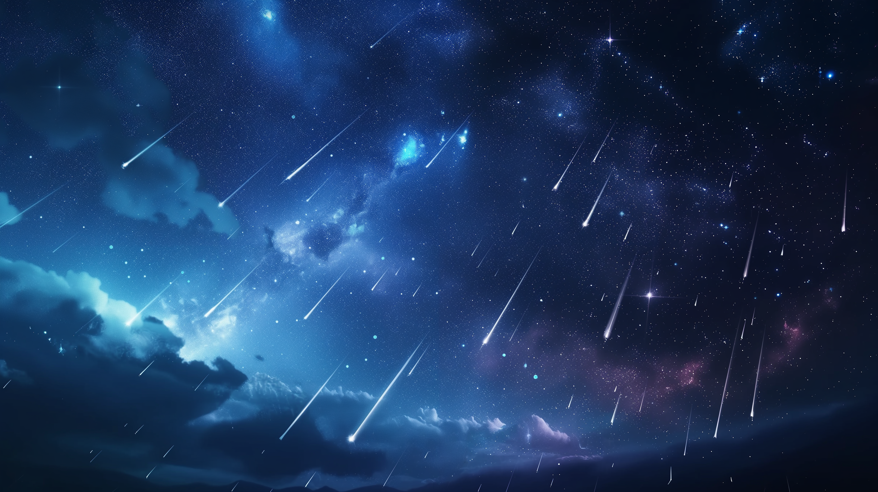 Stunning Meteor Shower HD Wallpaper