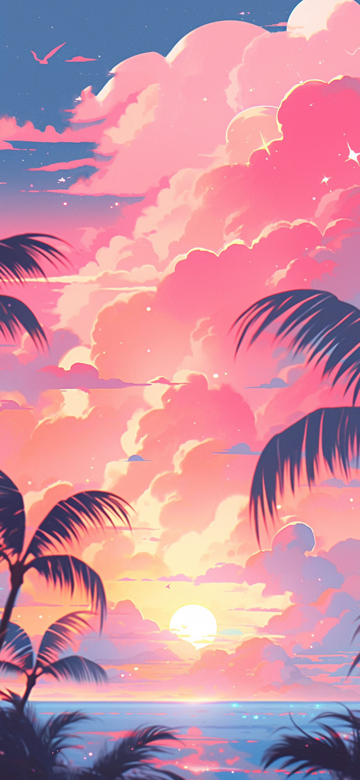 Palm Trees & Pink Clouds Summer