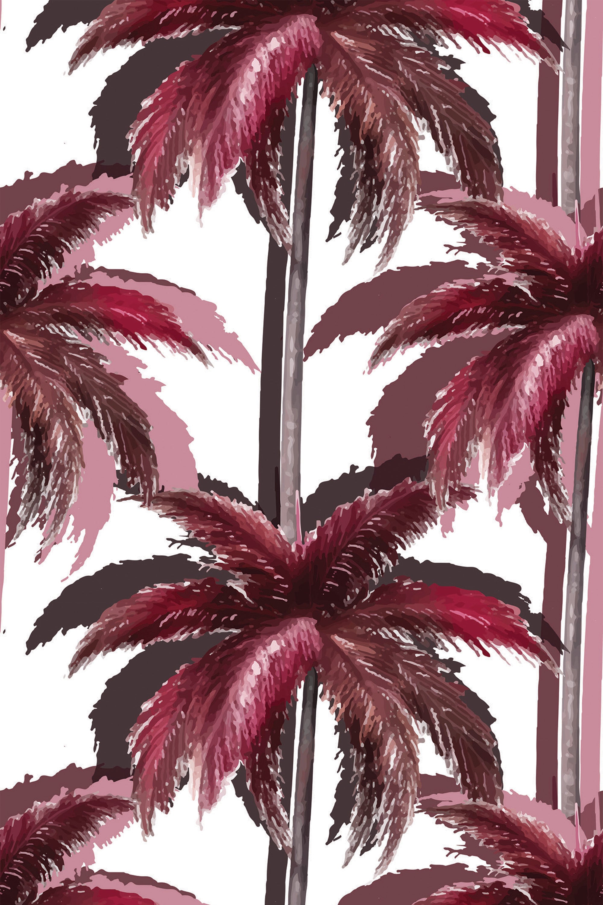 Pink Palm Trees Removable or