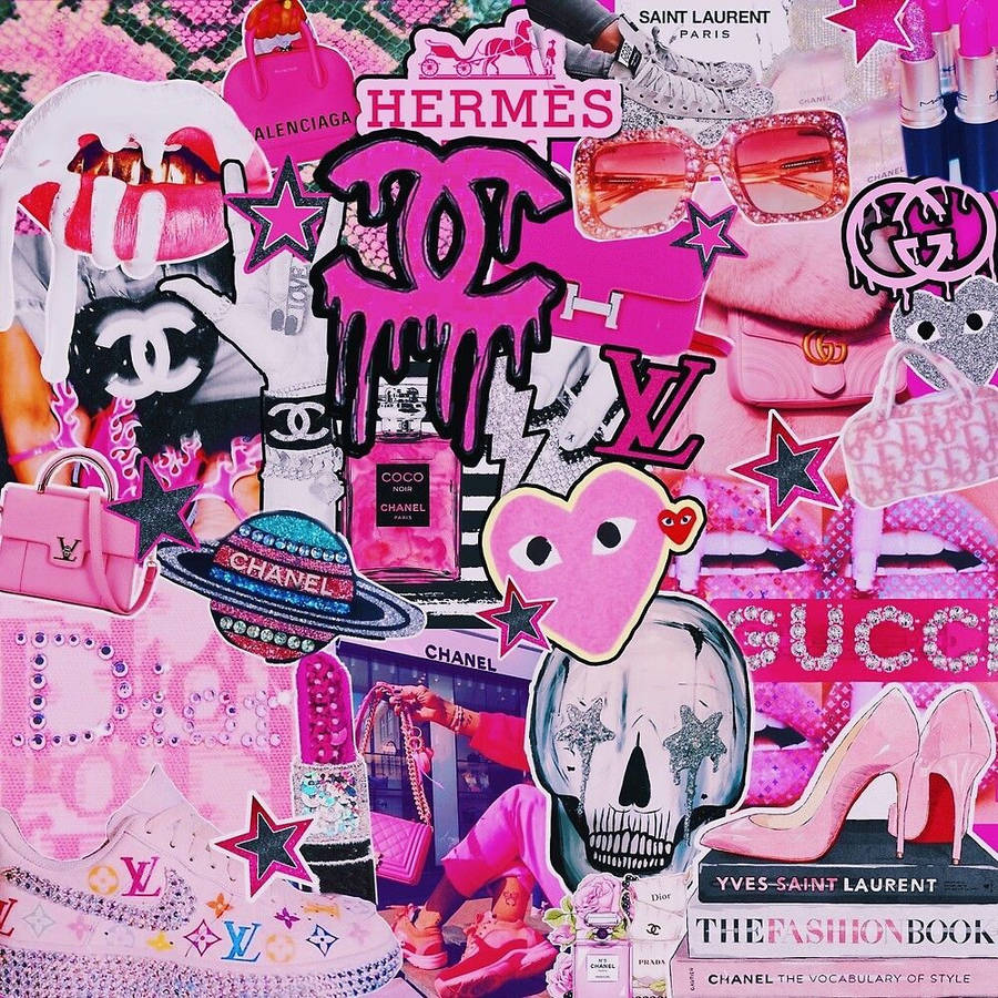 Pink Preppy Fashion Wallpaper