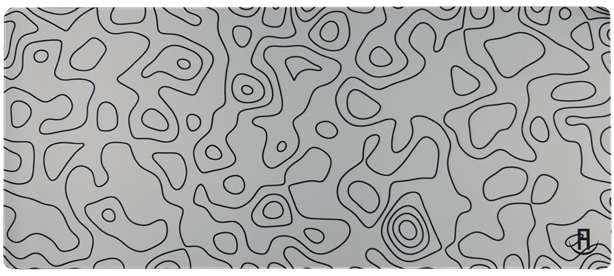 AzurePads White Topography Deskpad