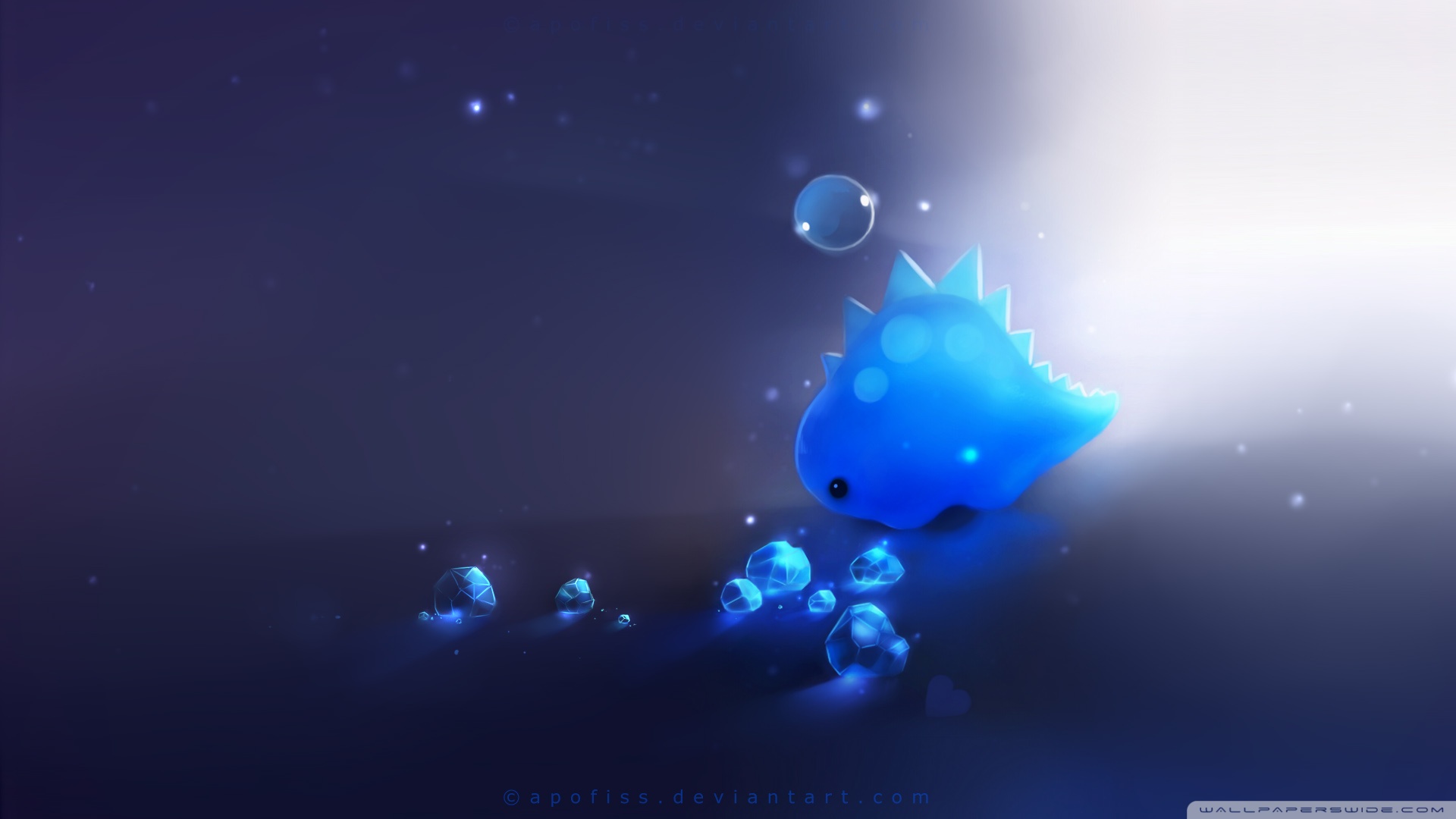 Blue Dino Ultra HD Desktop Background