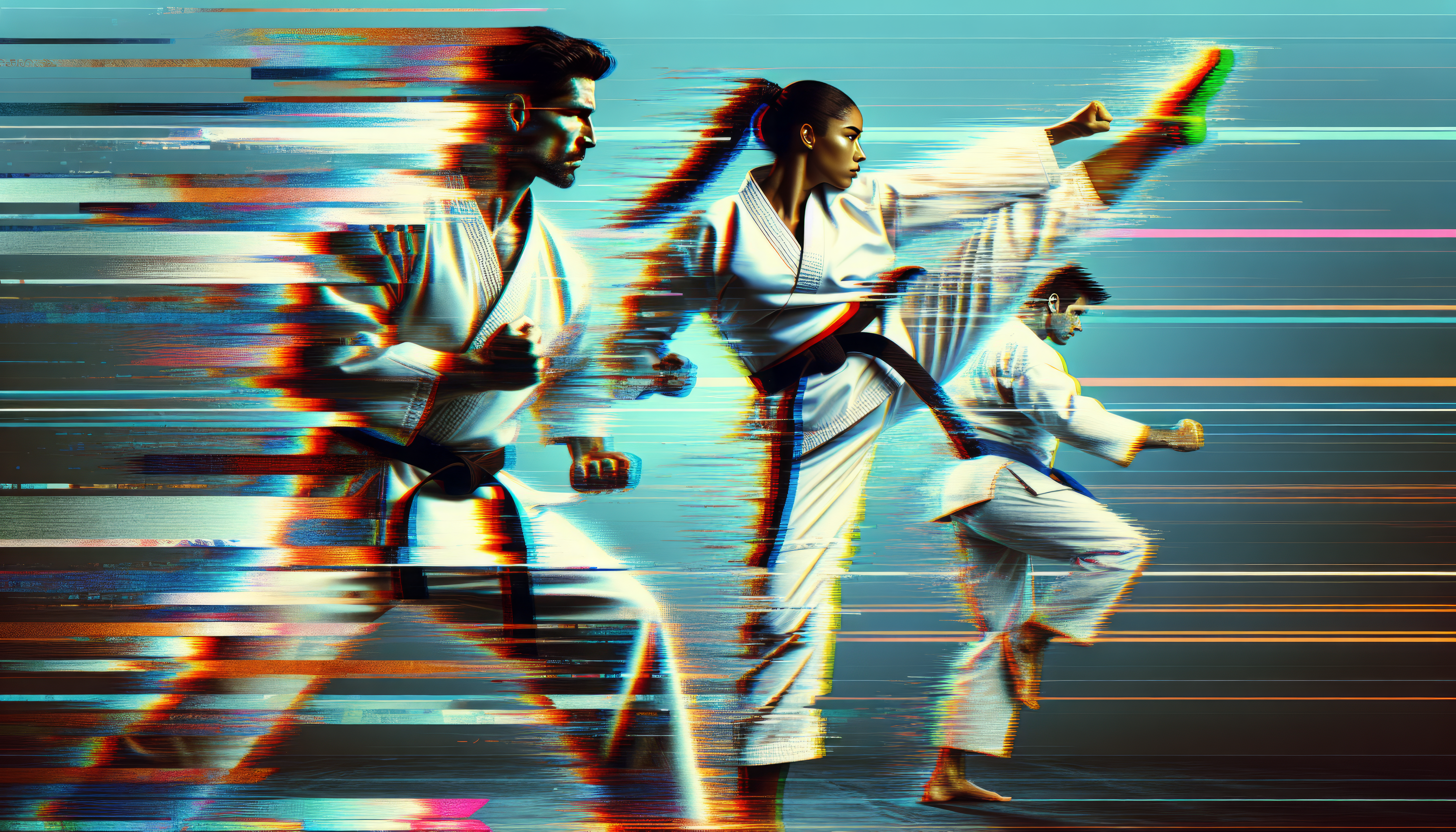 Dynamic Karate Action HD Wallpaper