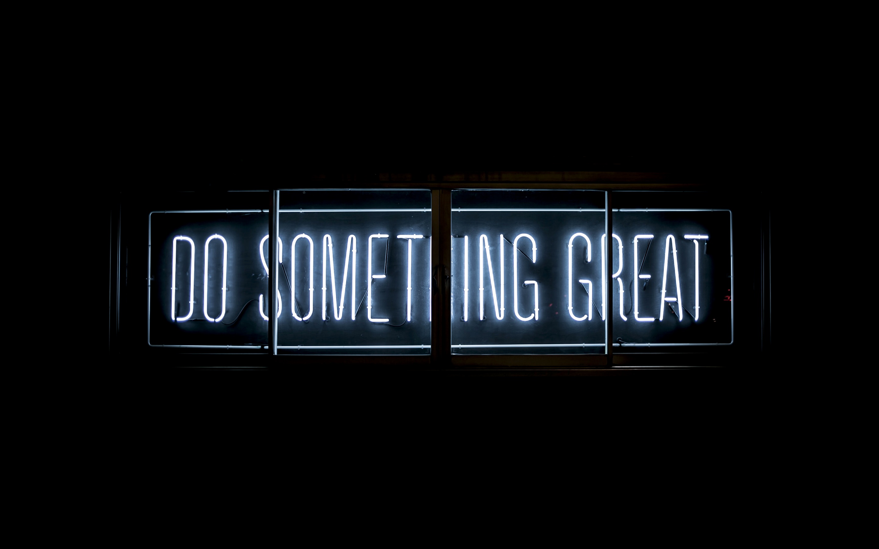Do Something Great Wallpaper 4K, Neon glow, Inspirational quotes
