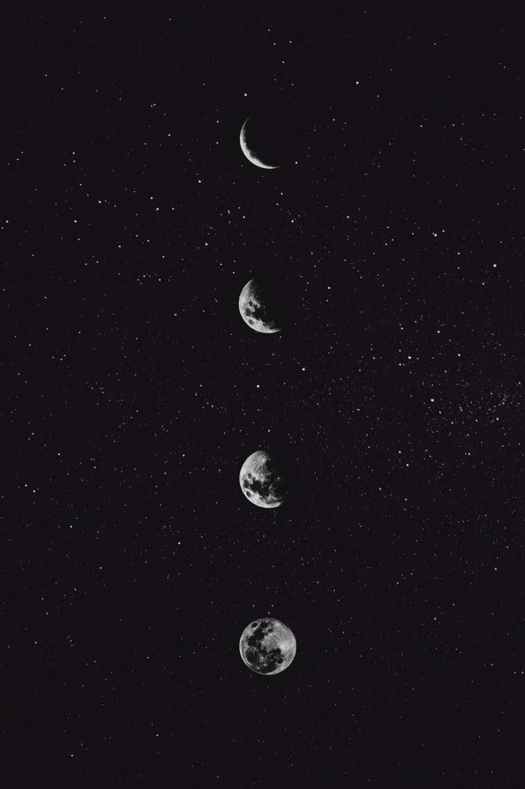 Black Aesthetic Phone Moon Phases