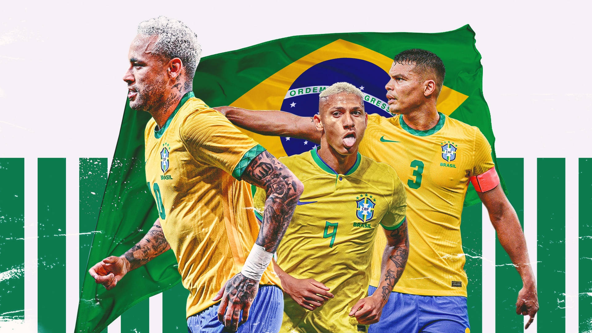 Download Brazil National Football Team Neymar, Richarlison, Silva Wallpaper