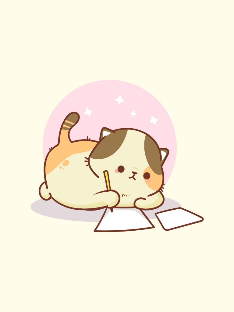 Kawaii cat Wallpaper 4K, Sad cat, Cute Cat