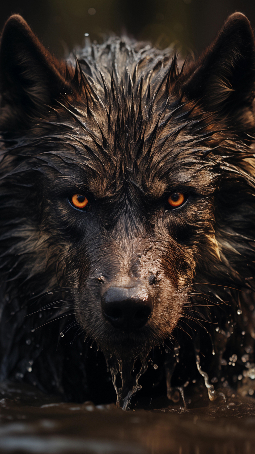 Wolf in water HD wallpaper 4K free