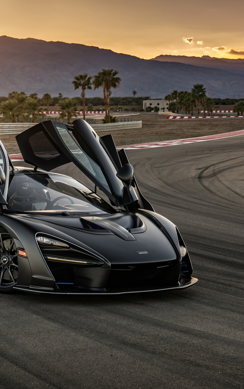 wallpaper 840x1336 black, mclaren senna