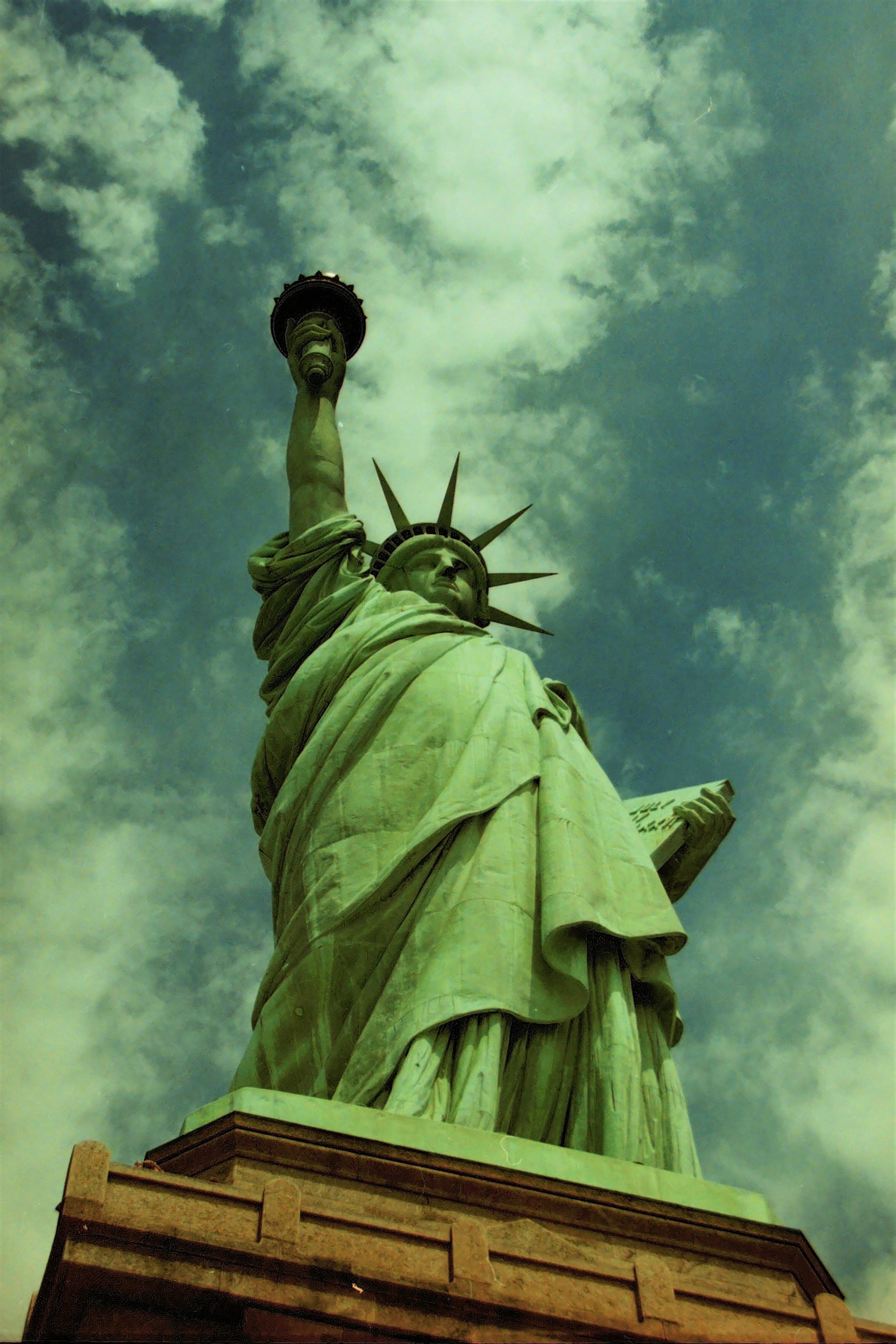 the Statue of Liberty and Ellis Island