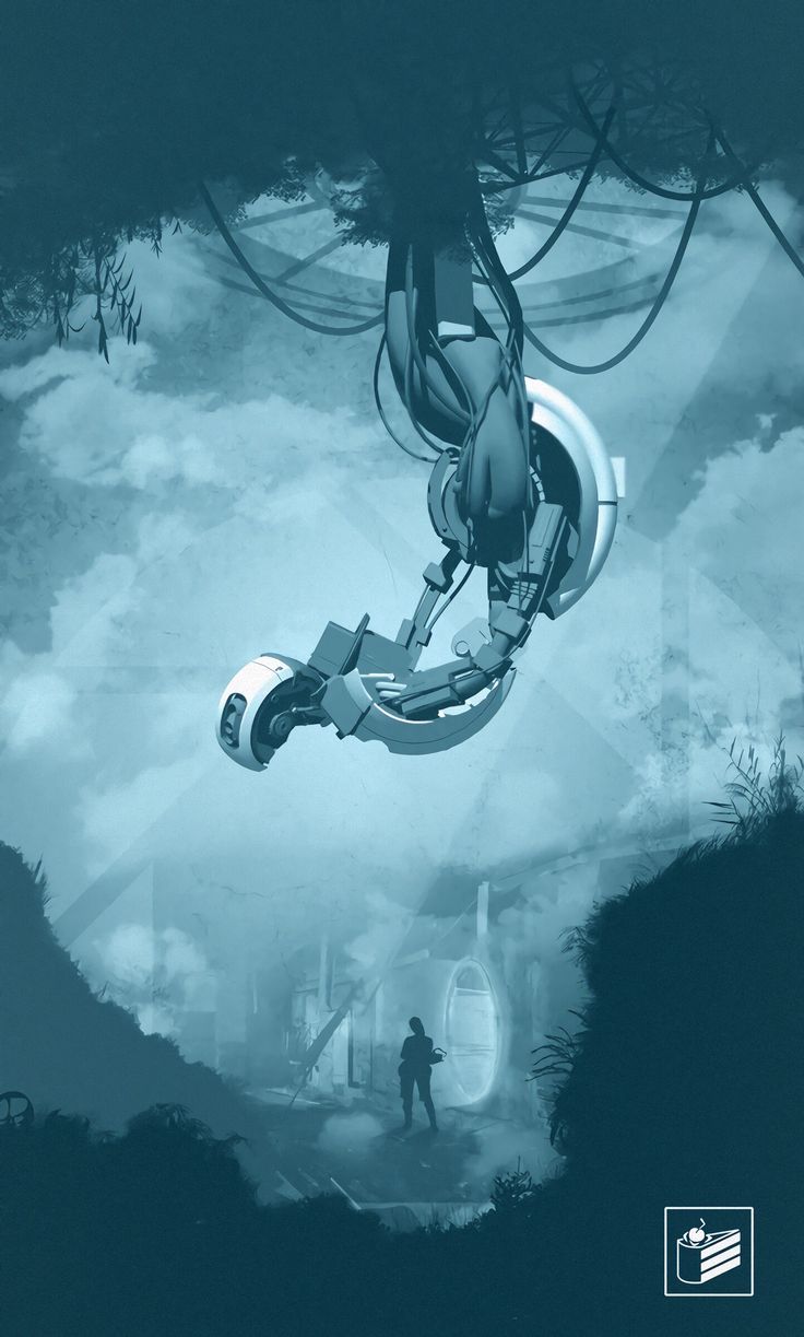 GLaDOS Chell Poster. Portal art