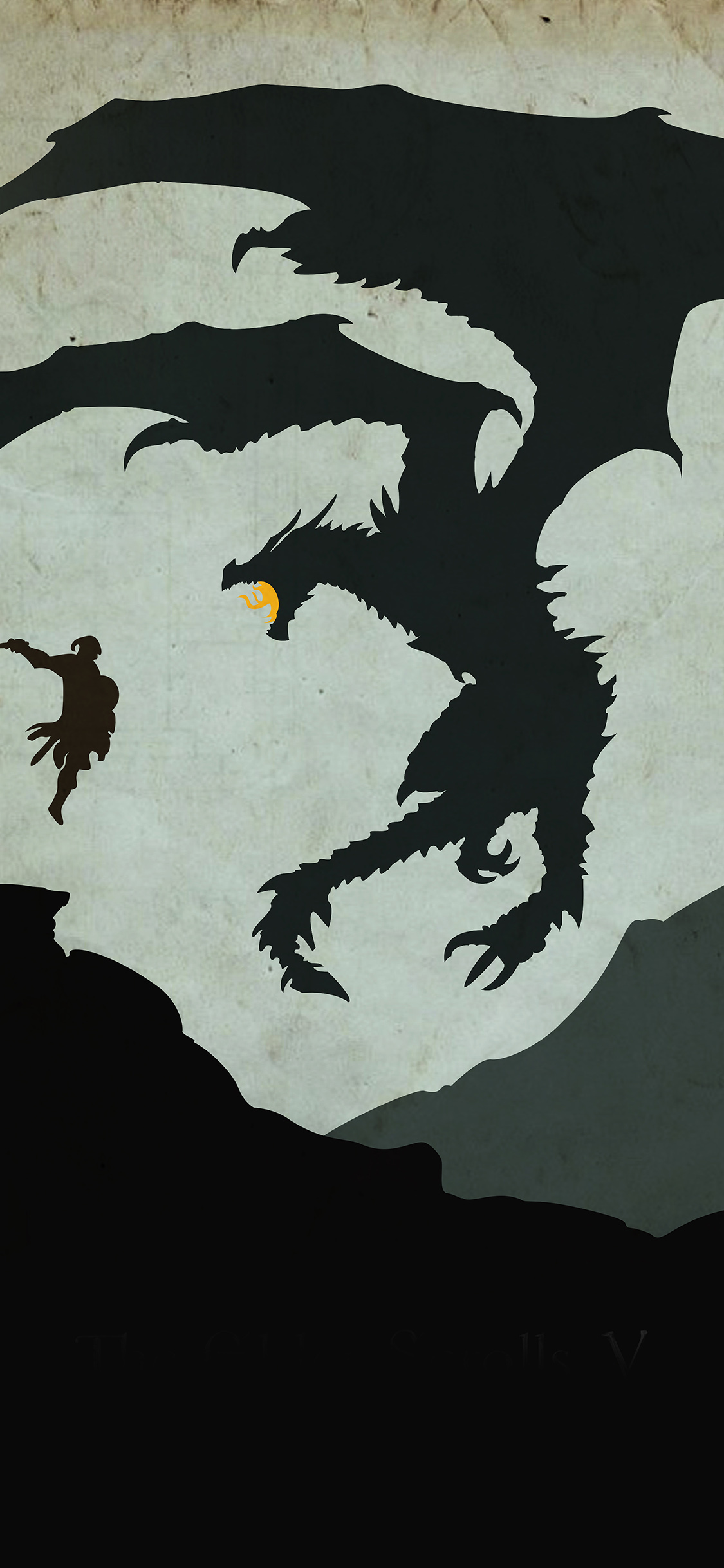 Skyrim Dragon Illustration Art