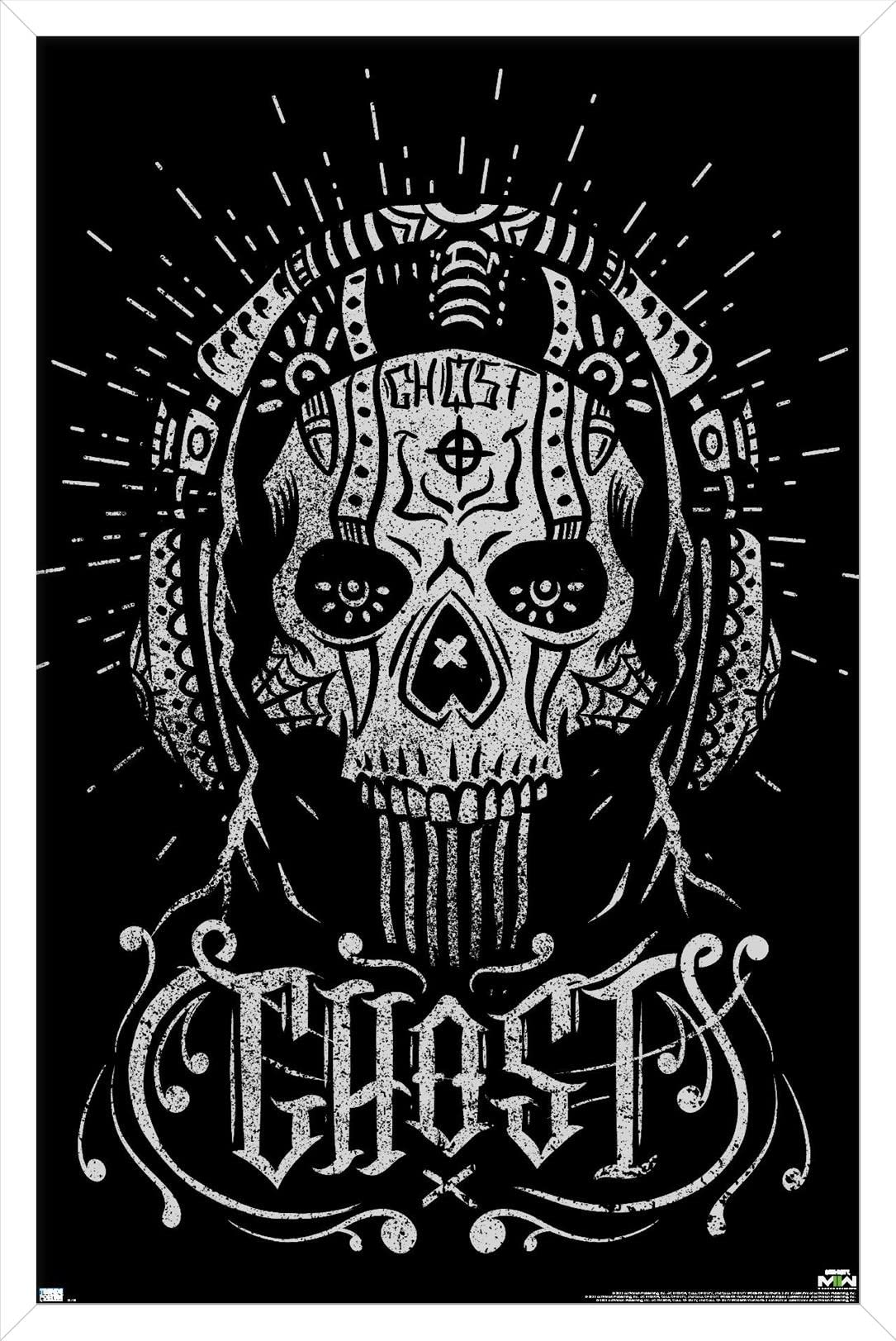 Ghost Calavera Wall Poster, 22.375 x