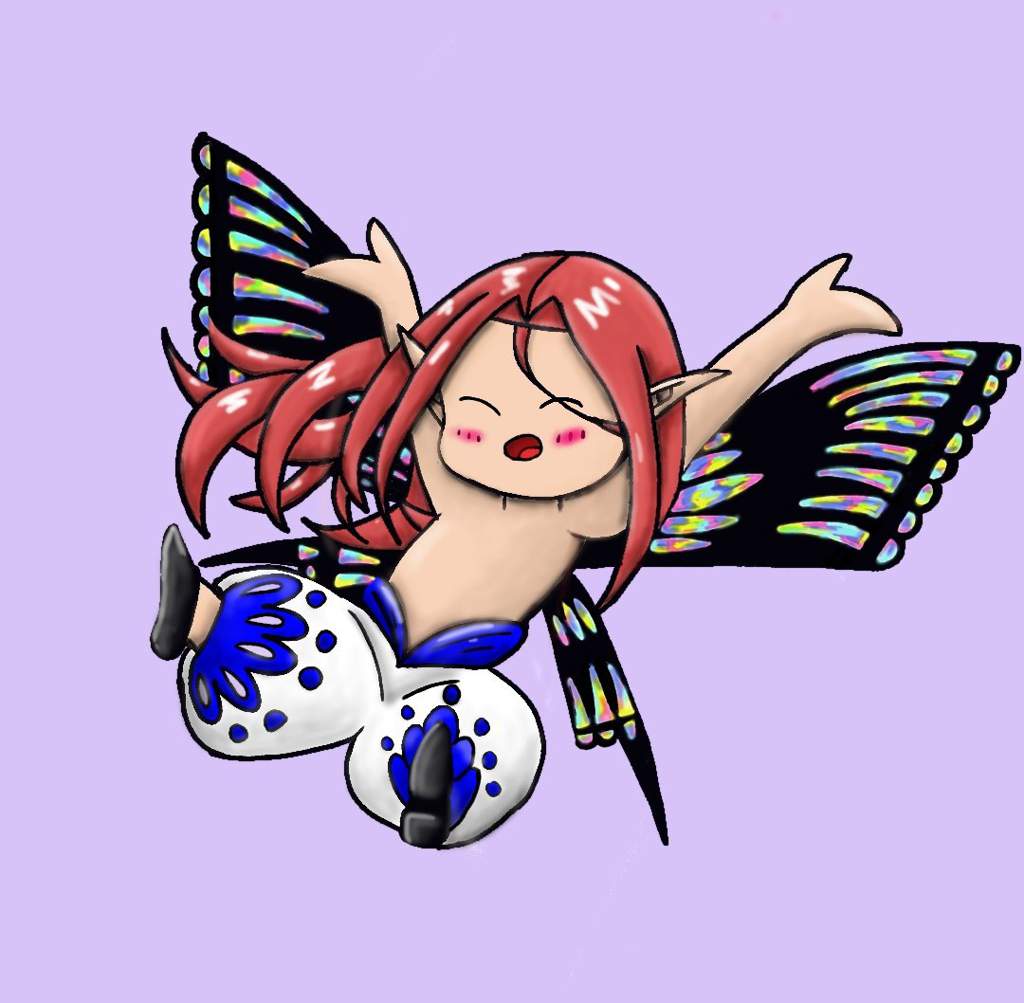 Chibi Gloxinia, digital drawing. Seven