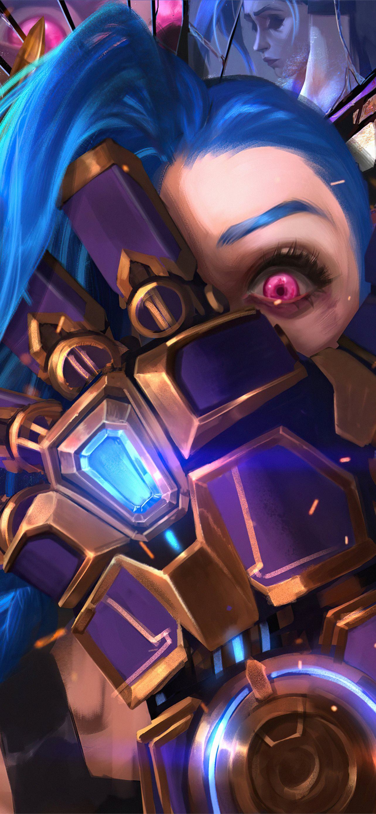 arcane a jinx 5k iPhone Wallpaper Free