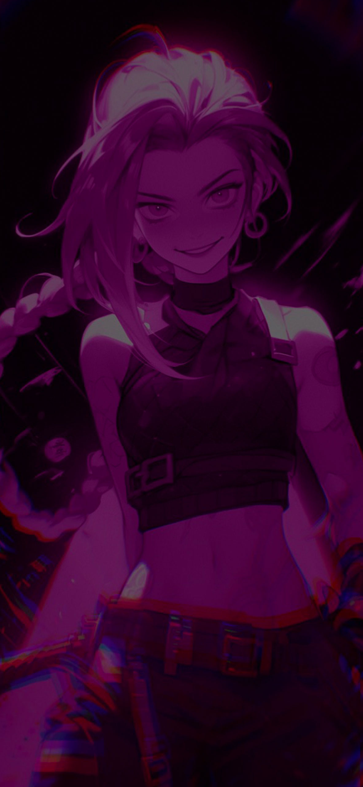 Arcane Smiling Jinx Black & Pink