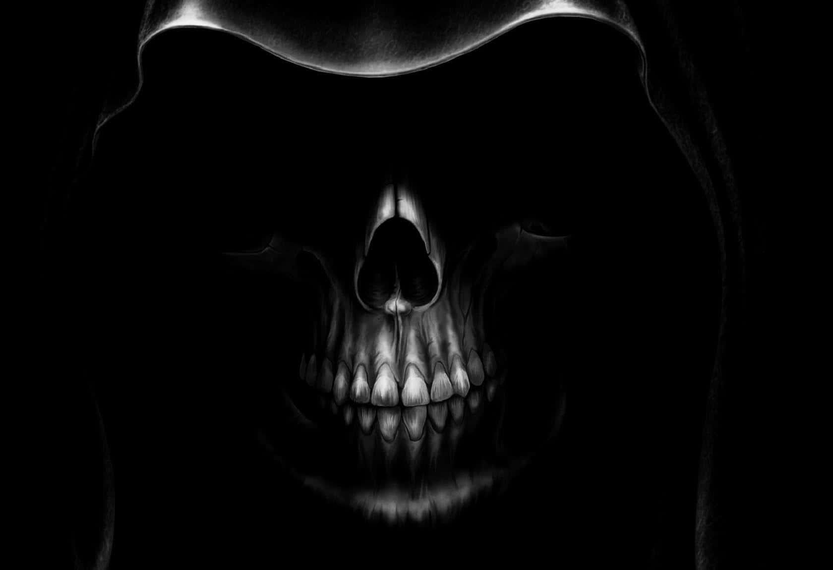 Download Ominous black skeleton walking
