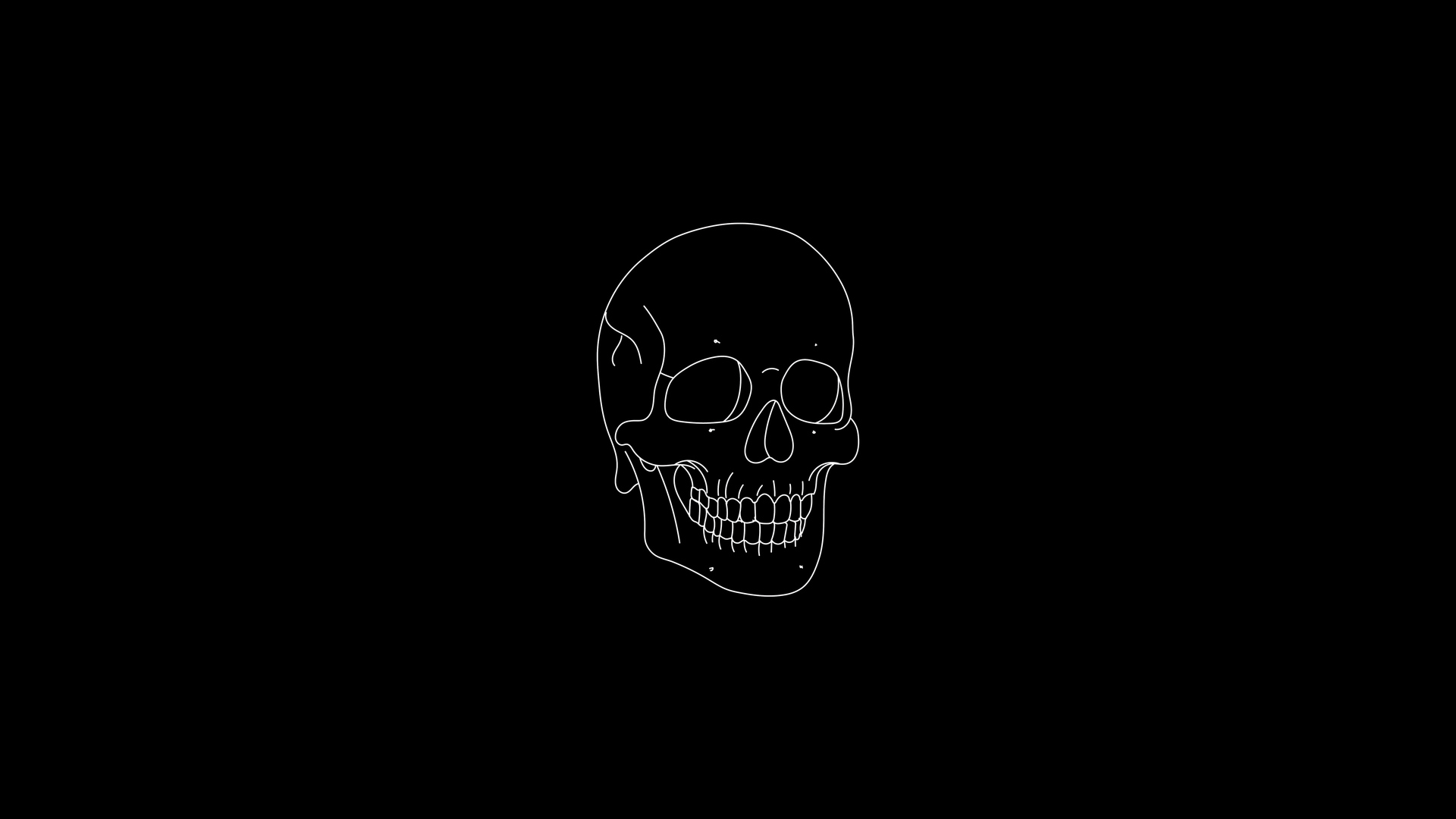 Skull Light Minimal 4k Laptop
