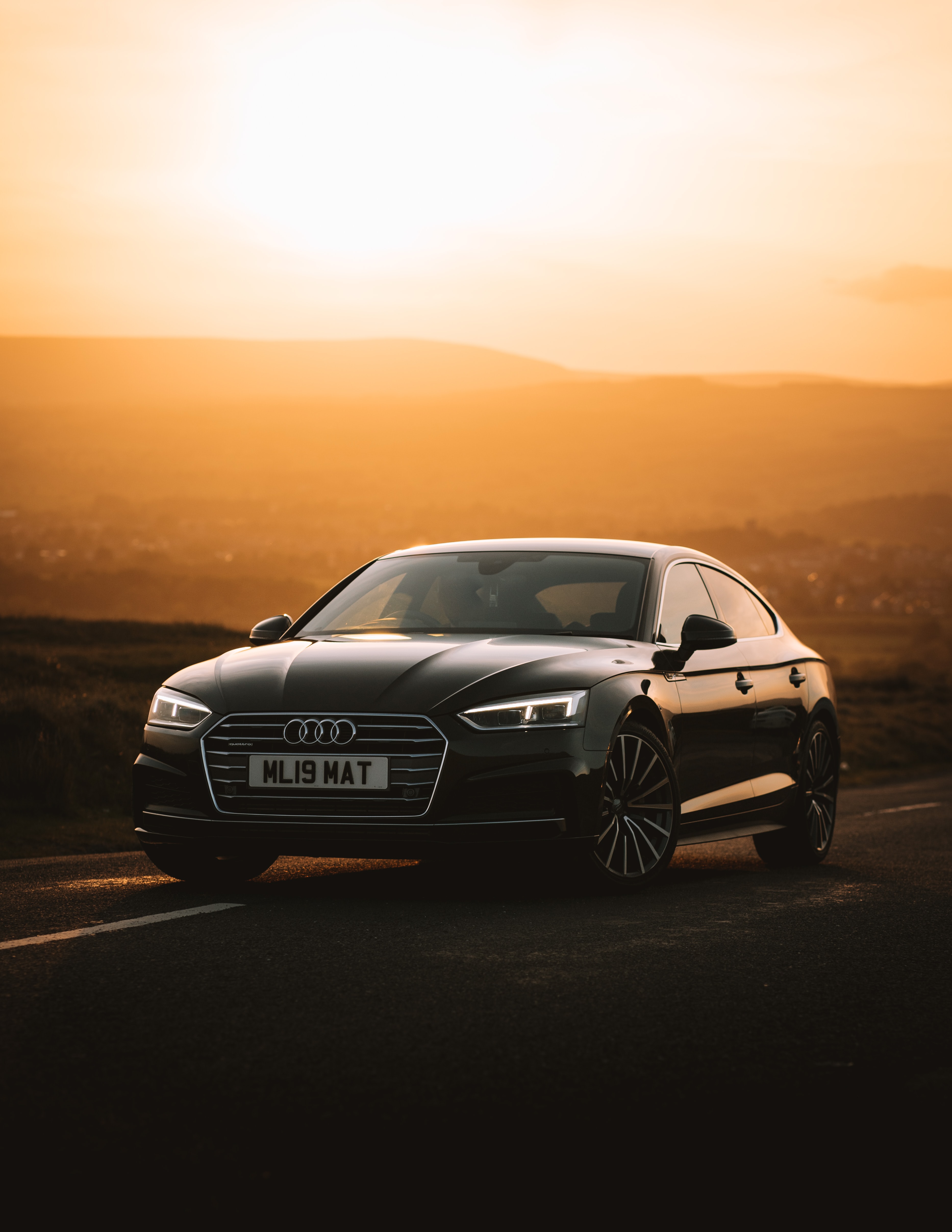 Mobile wallpaper: Audi, Audi A6, Sunset