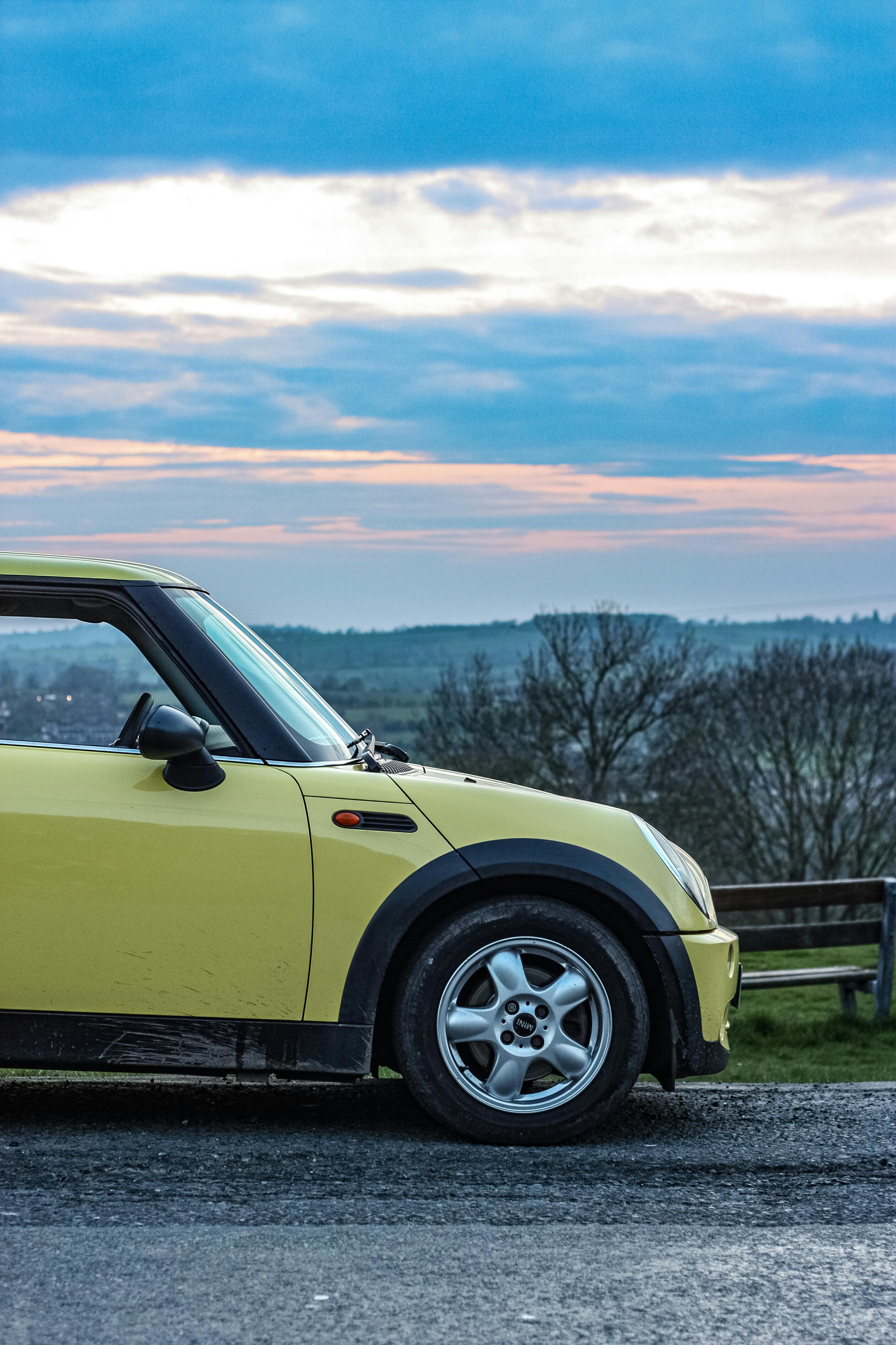 Yellow Mini Cooper Car · Free