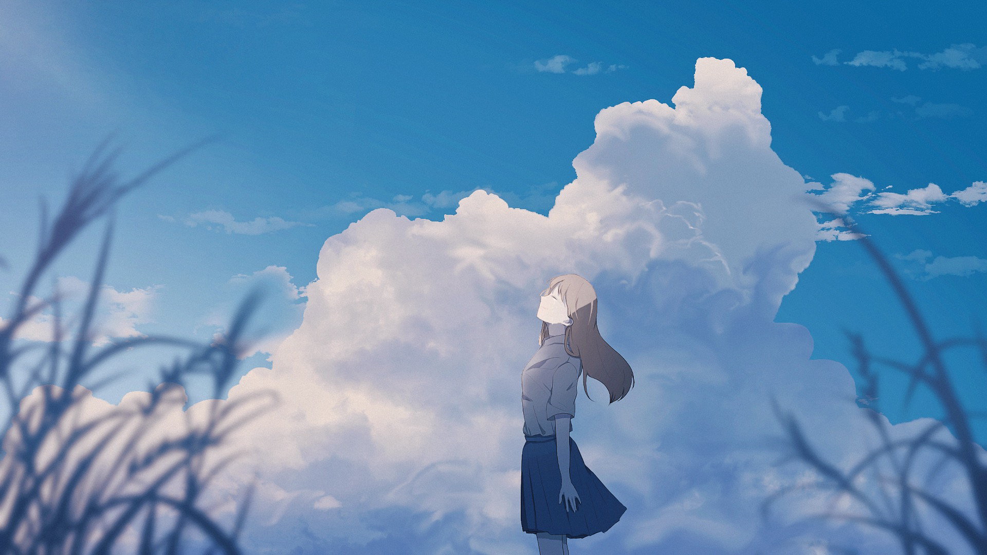 Download Cloud Anime Girl Anime Girl HD