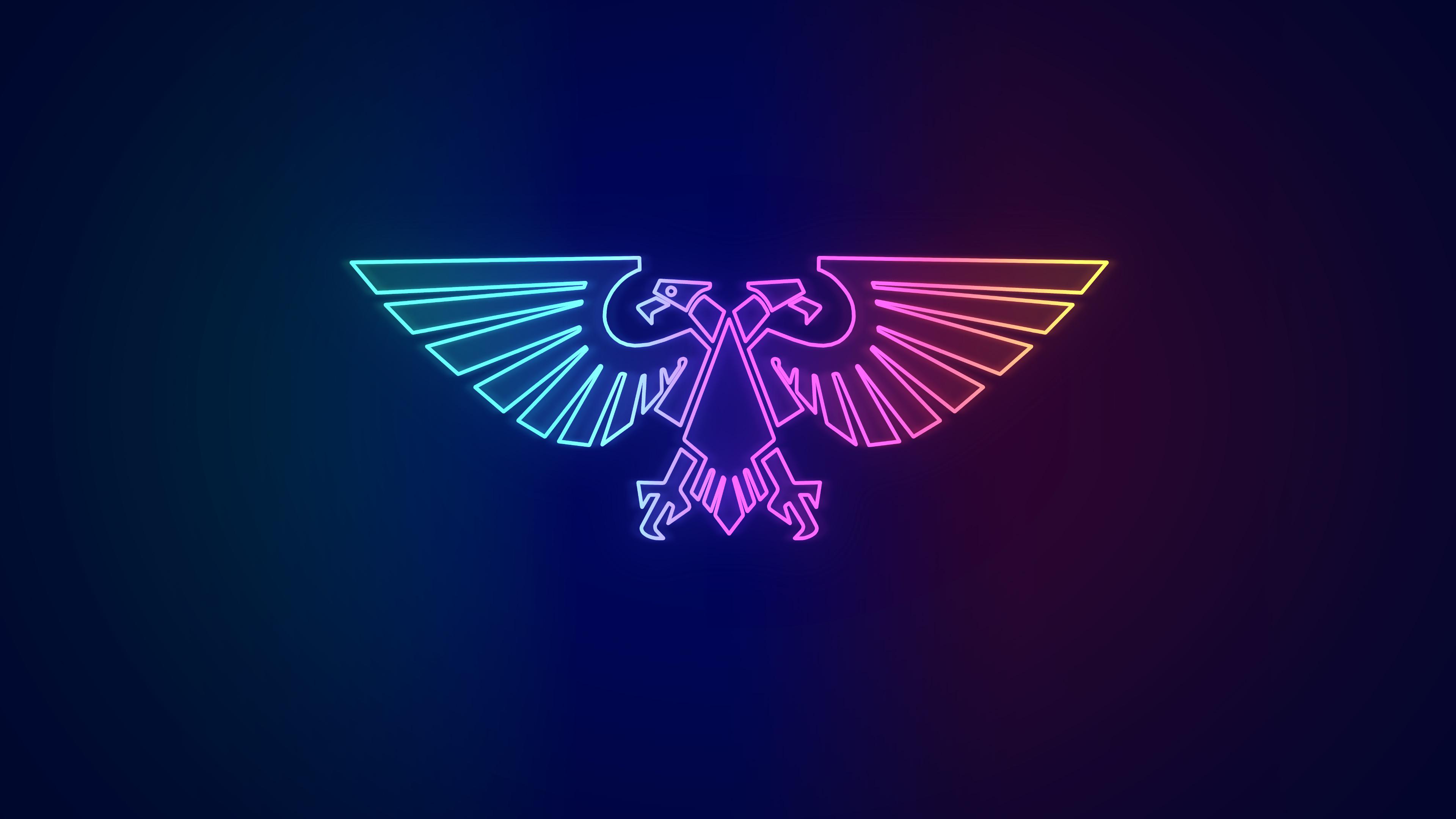 Neon Imperium of Man Wallpaper 3840 x