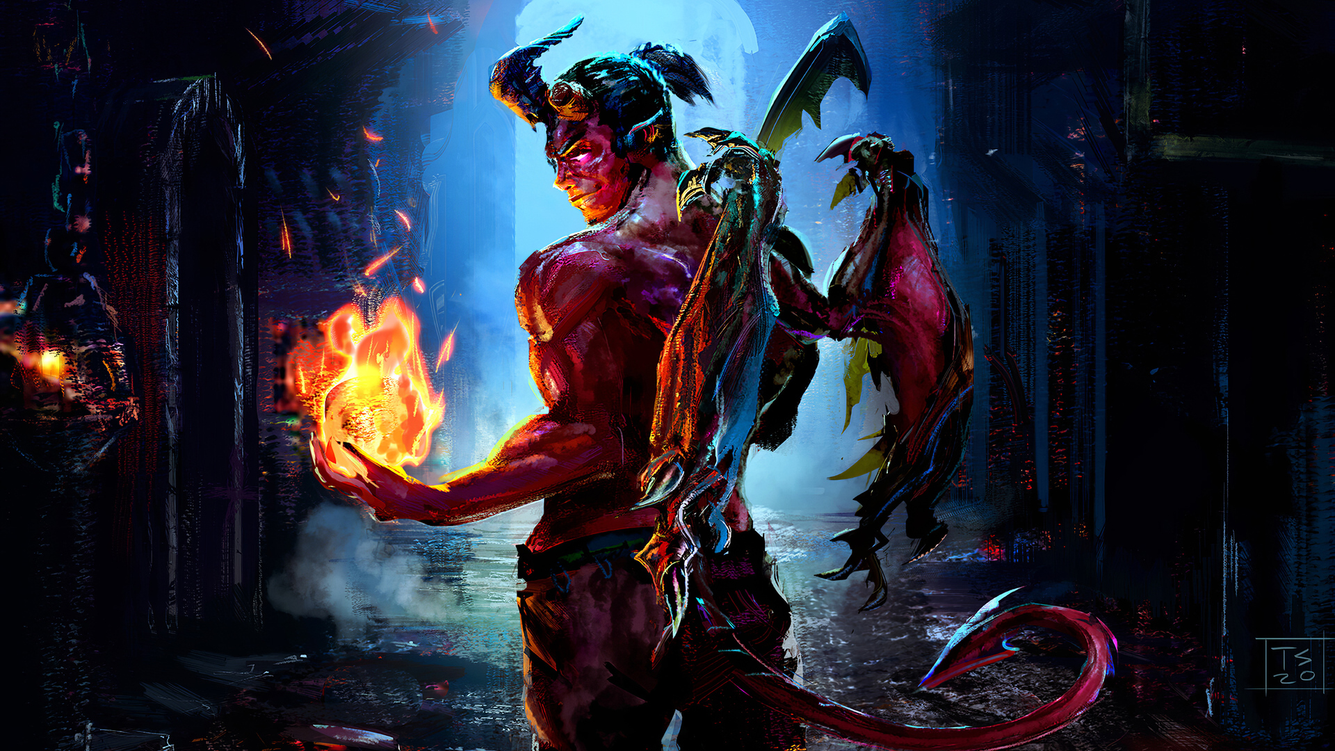 Devil Man With Wings Laptop