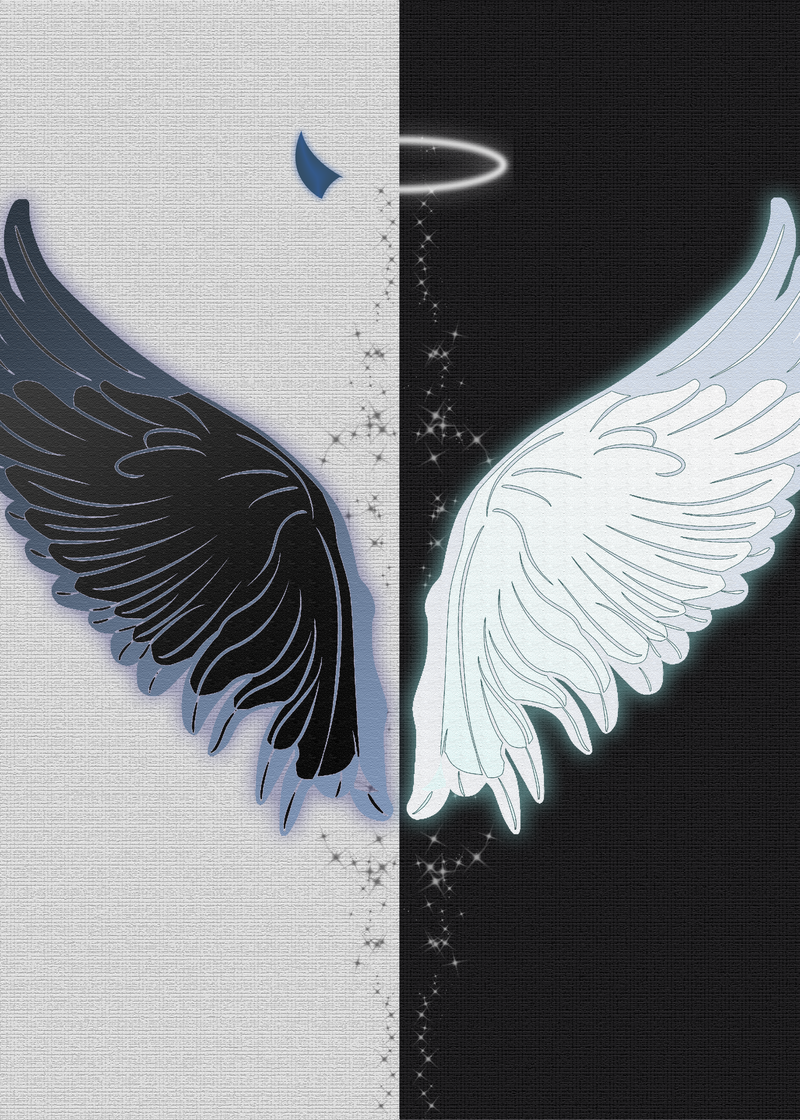 Devil Angel Wings Background With
