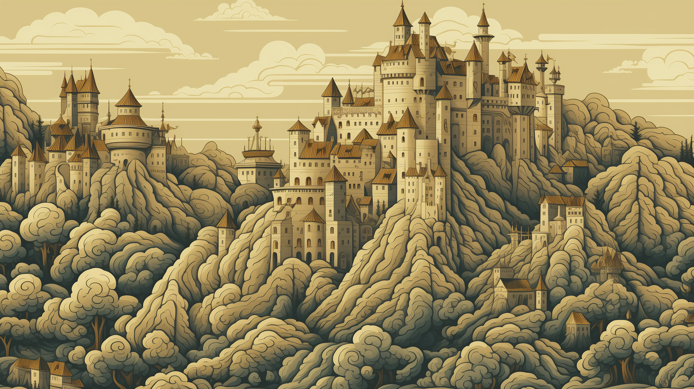 Enchanted Medieval Castle Landscape HD