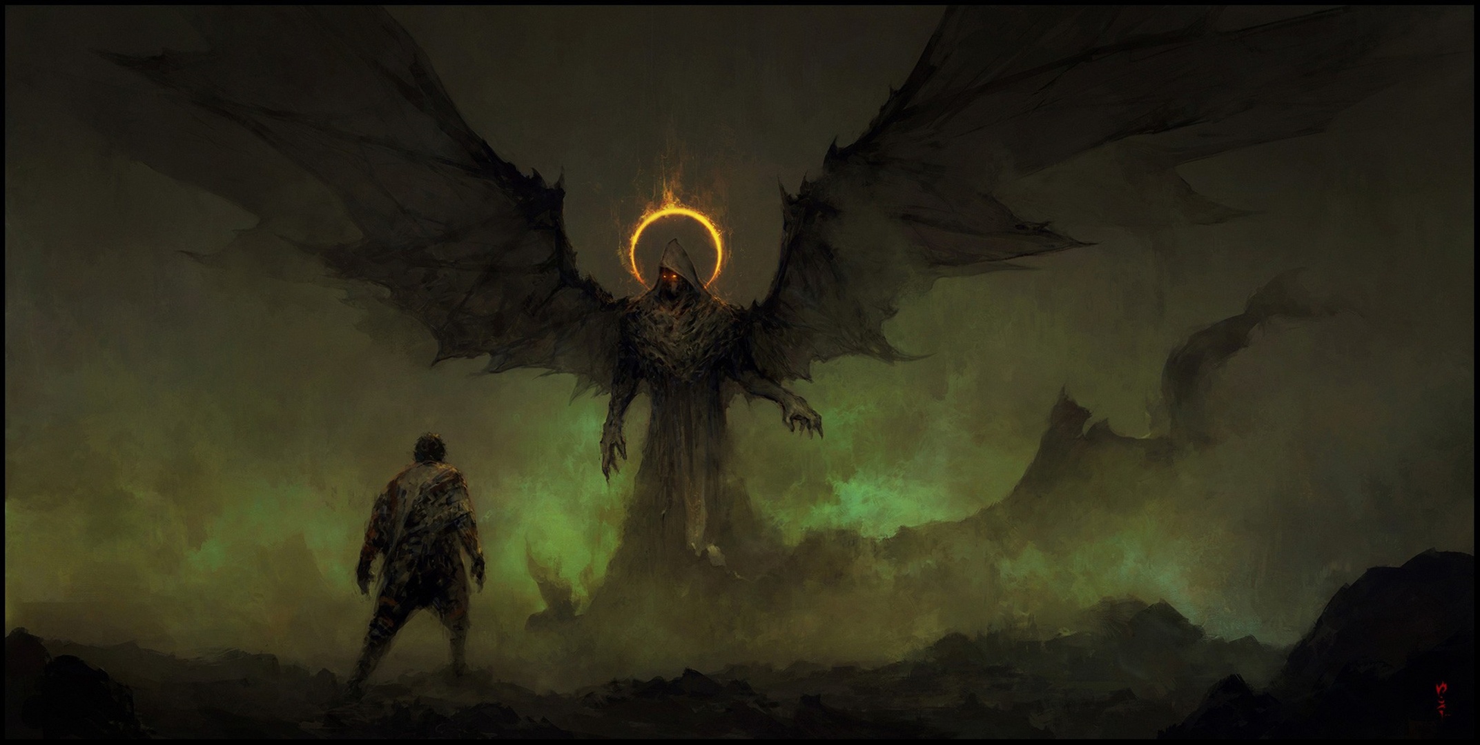 Wallpaper demon, devil, wings, man