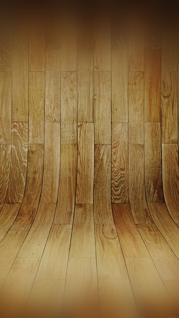 Curved 3D Wood Planks Texture Wallpaper