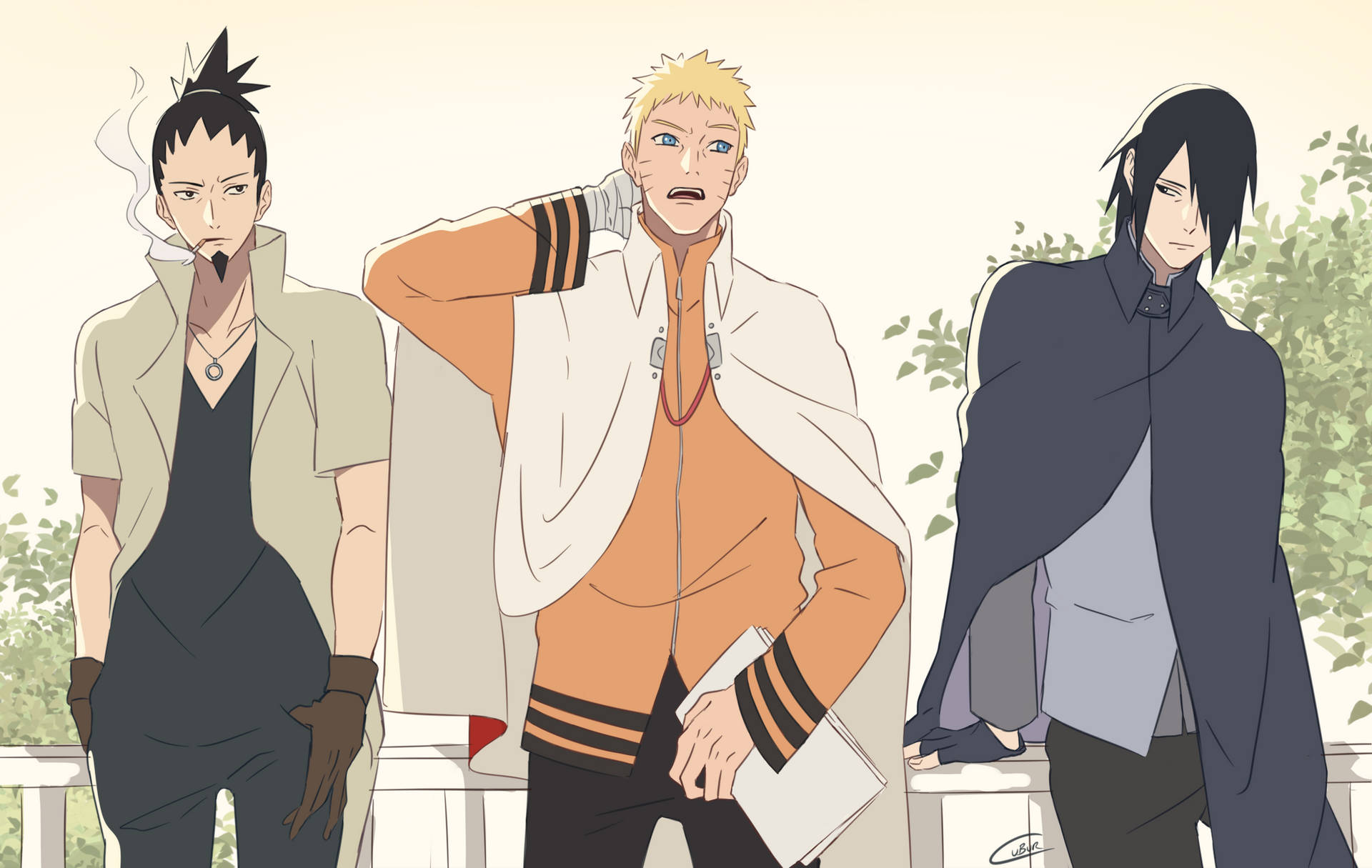 Download Shikamaru, Sasuke And Naruto Wallpaper