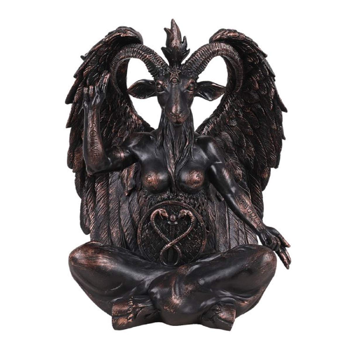 Pacific Giftware Large Seated Baphomet Lucifer Satanic Demon Goat of Mendes Pagan Statue 16 Inches