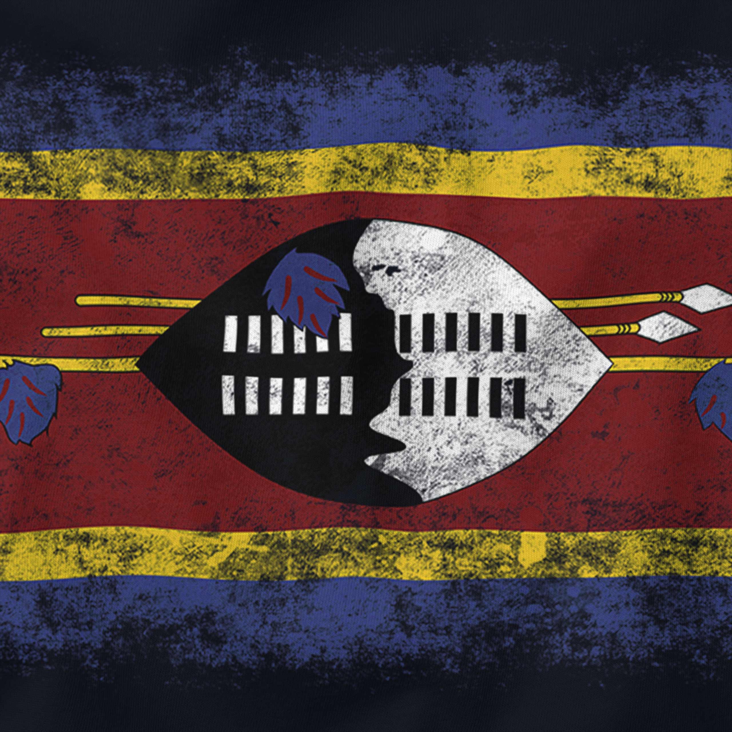 SWAZILAND DISTRESSED FLAG MENS T SHIRT
