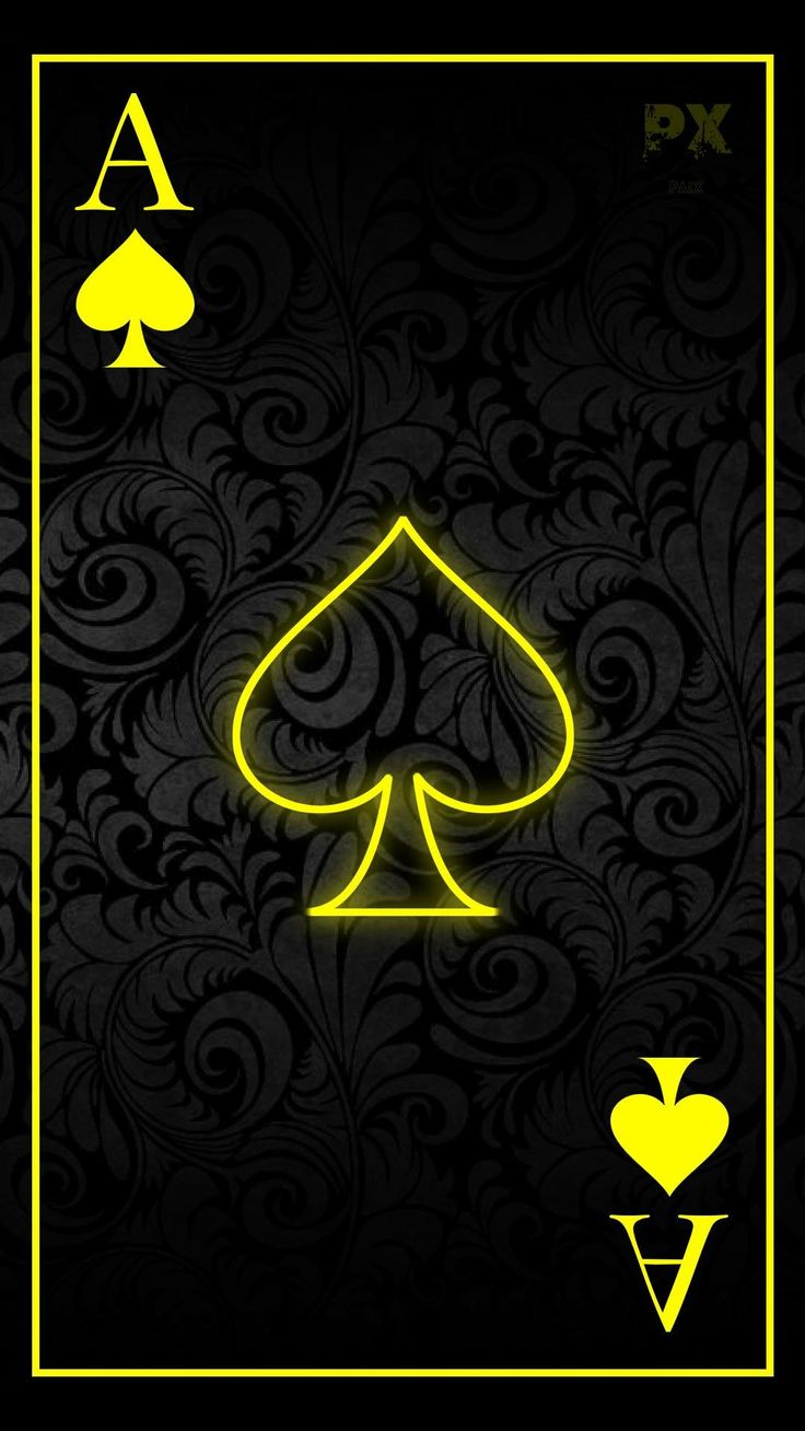 Neon ace of spades. Scary wallpaper