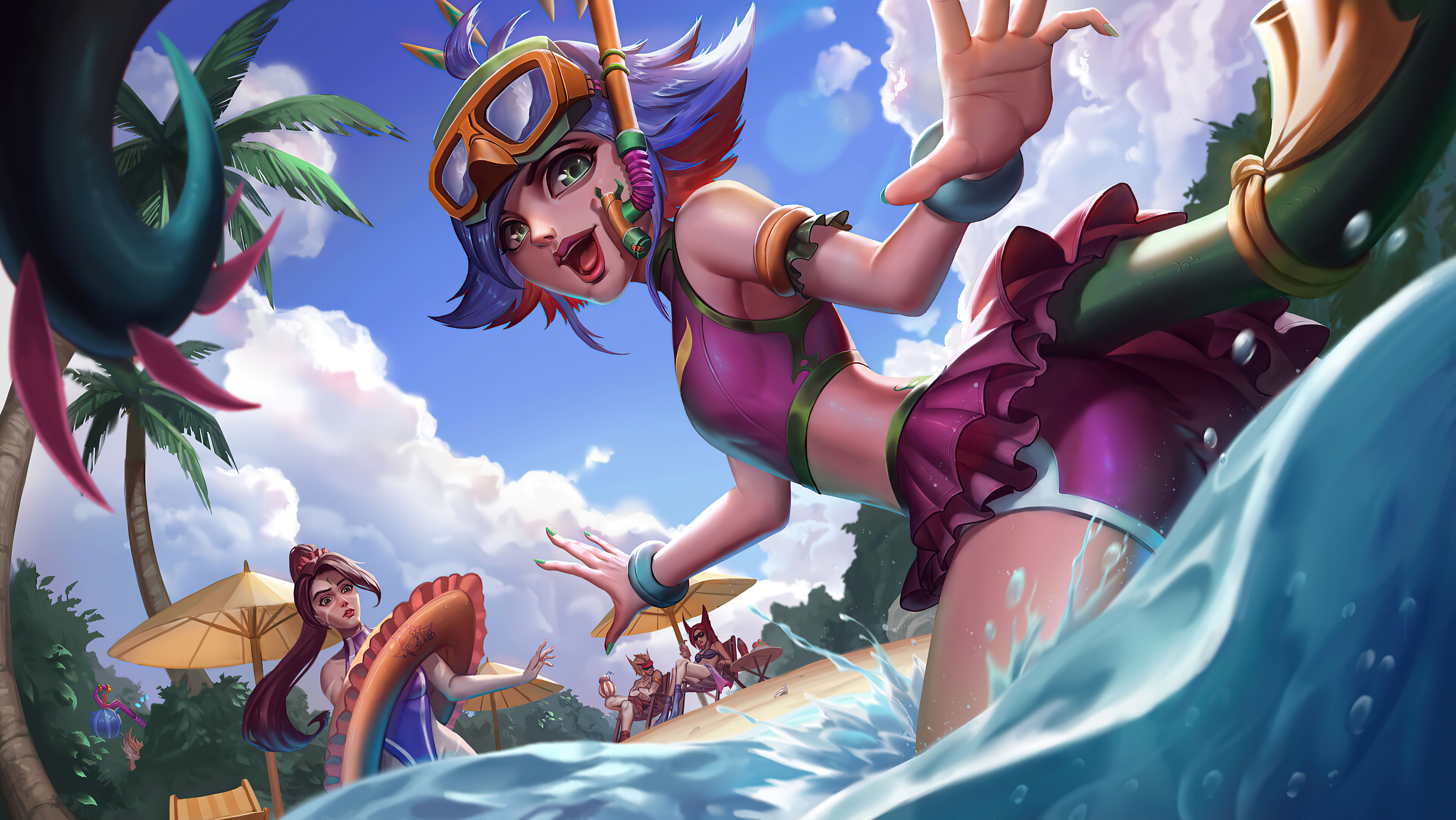 Pool Party Wallpaper, HD Artist