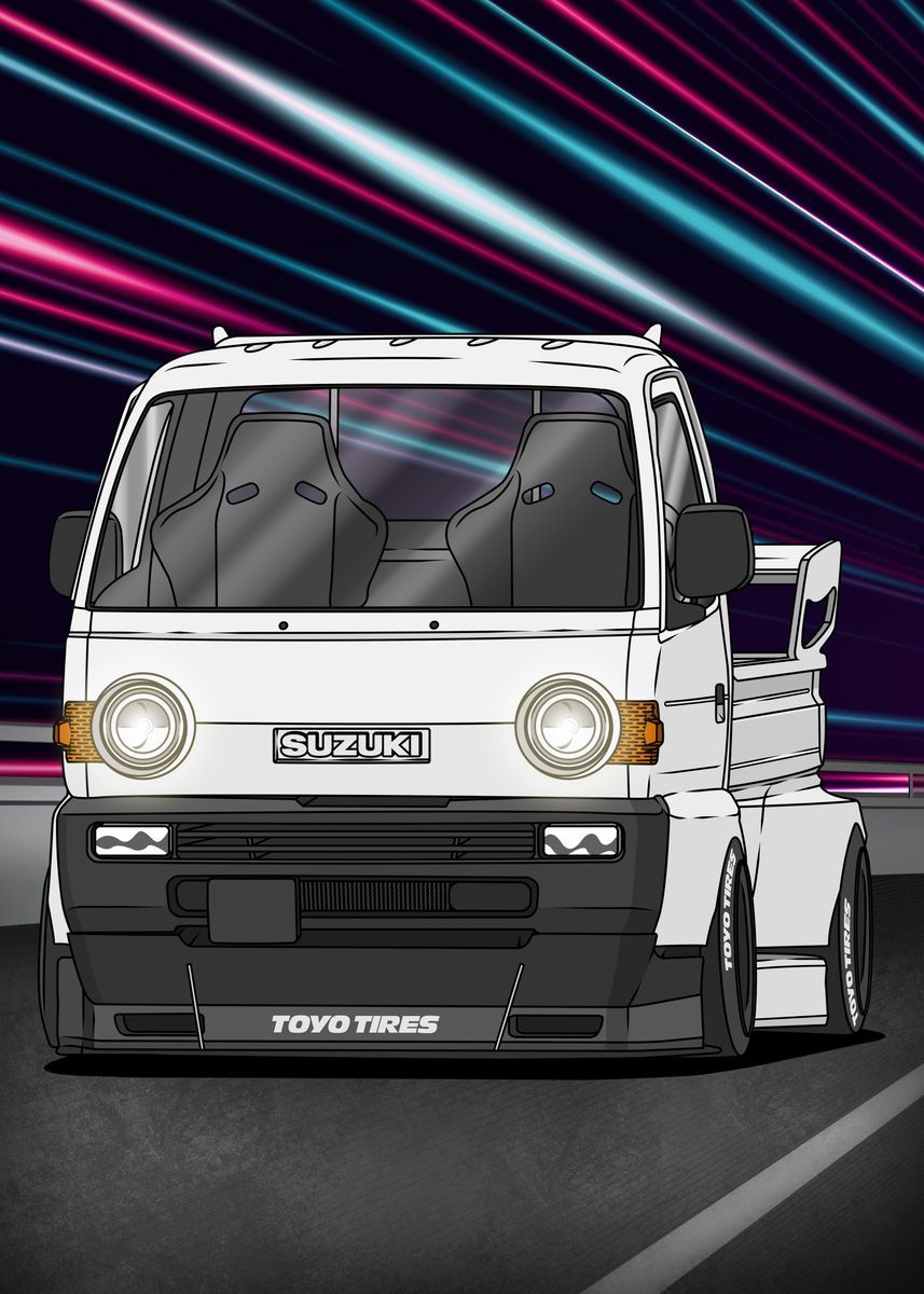 Japanese Mini Truck' Poster, picture