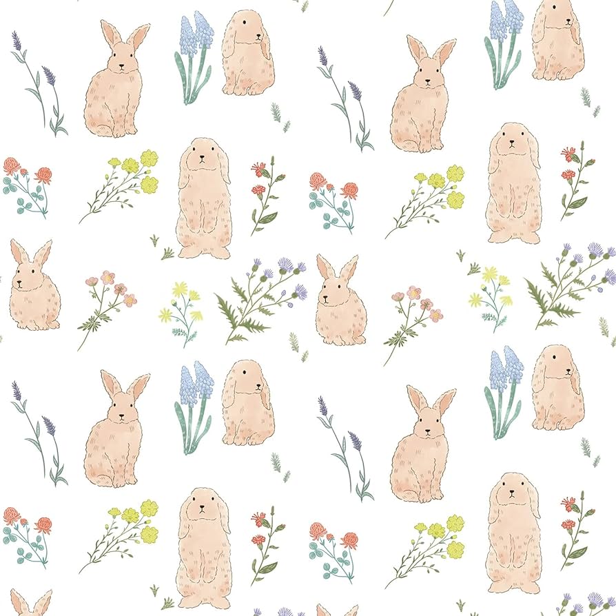 Cartoon Rabbit Wallpaper Lavender