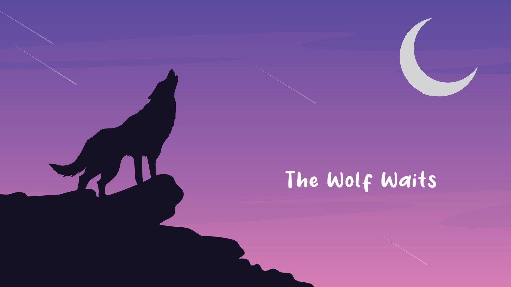 Fantasy Wolf Wallpaper in Illustrator