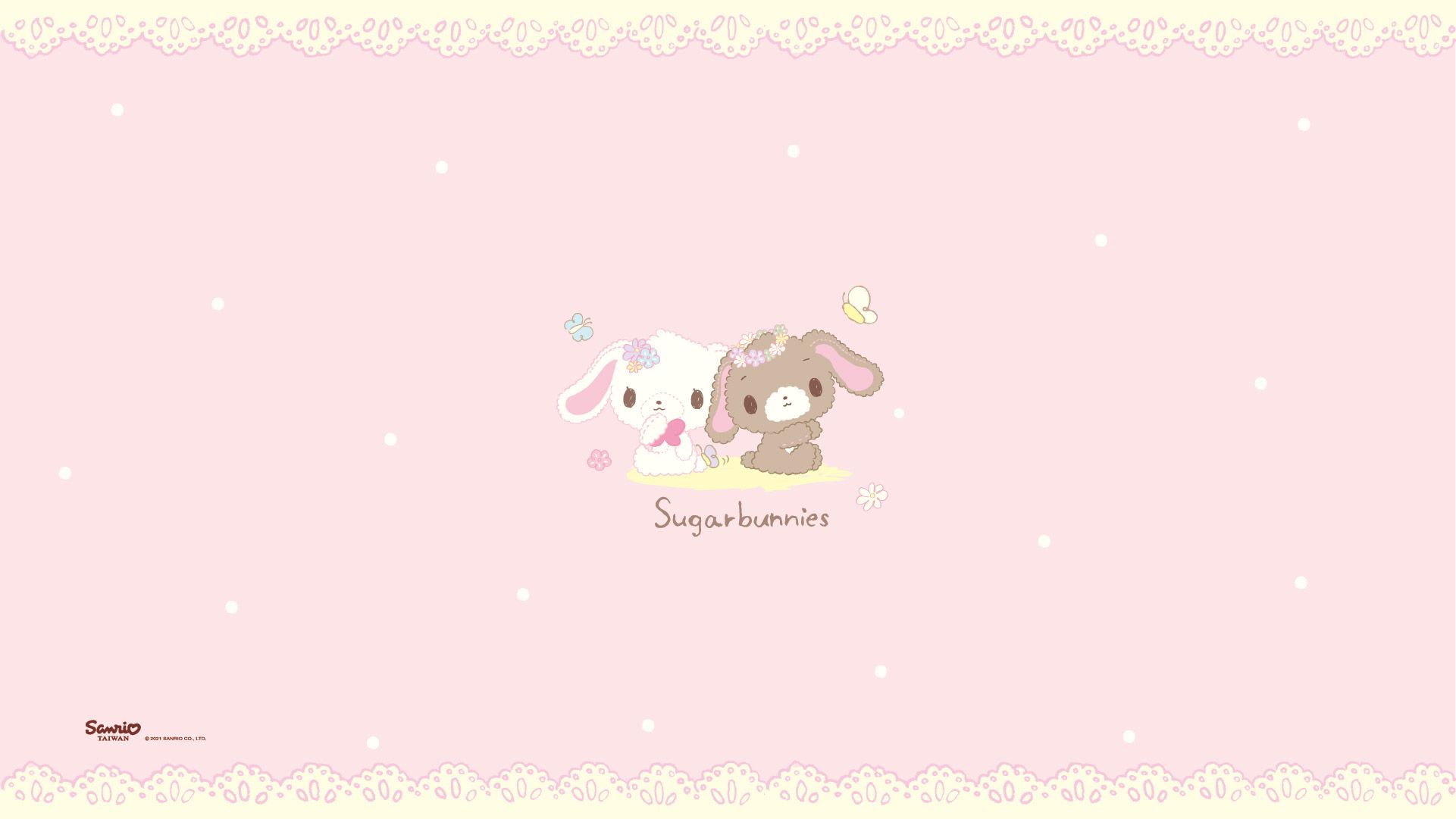Pink Pastel Rabbit Background Wallpaper