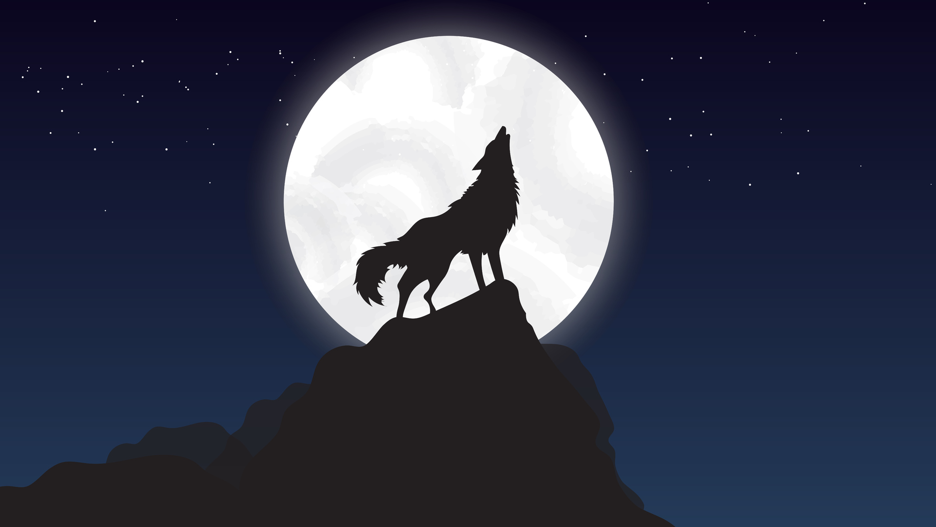 Wolf Howling Night