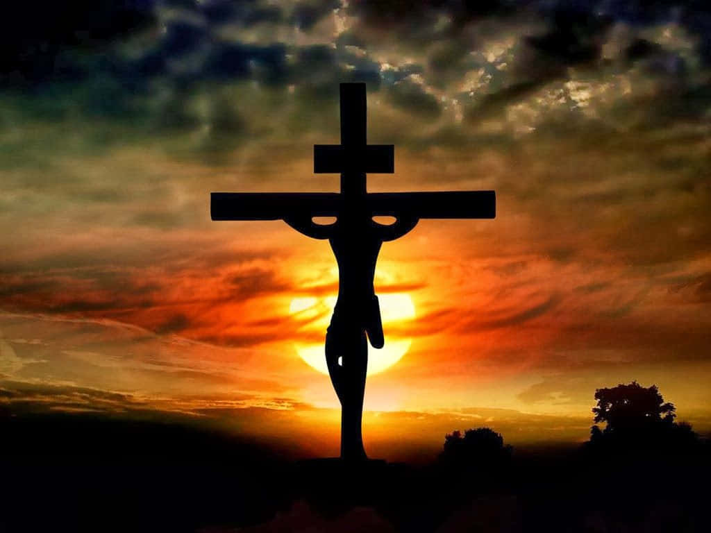 Cross At Sunset Wallpaper