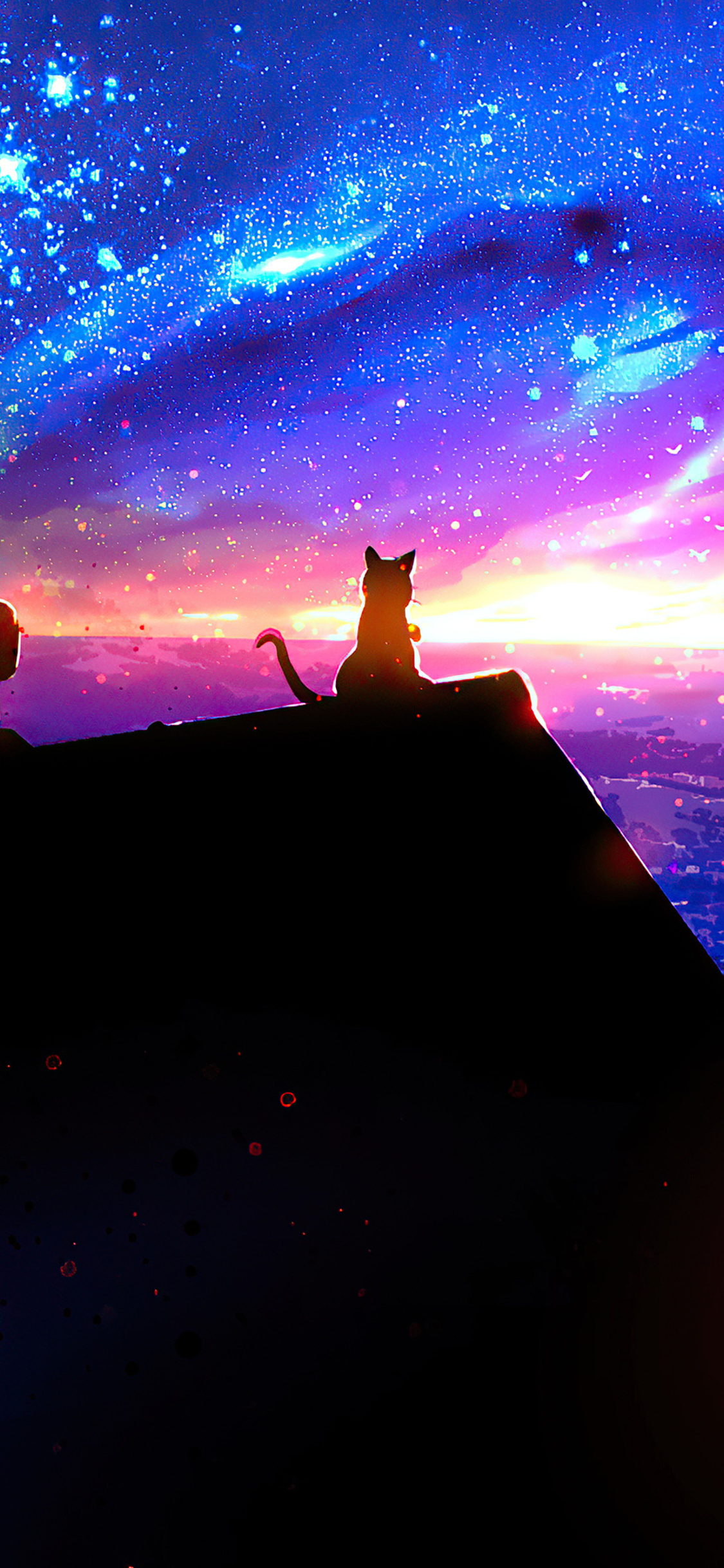 Cat On Magic Roof 4k iPhone