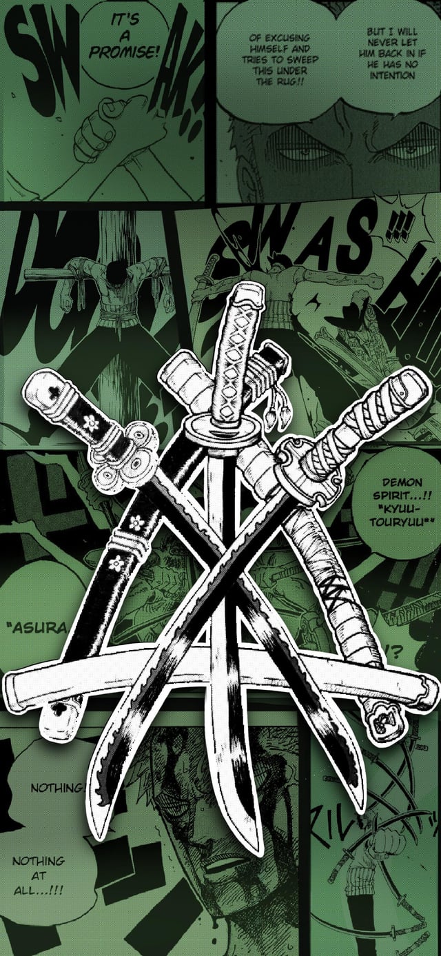 I made a Zoro wallpaper :D I also made