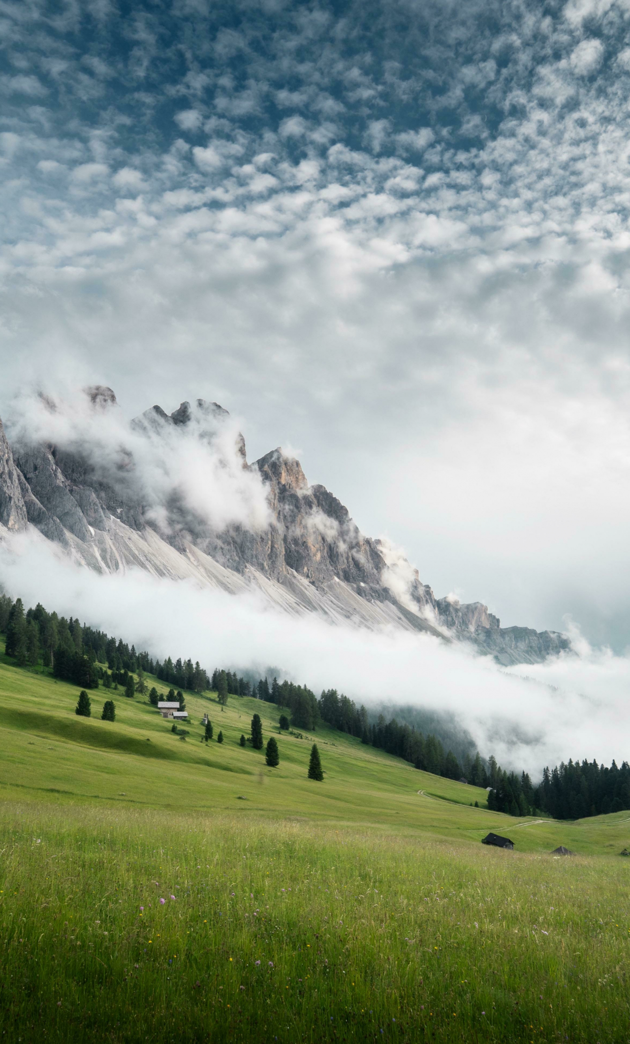 wallpaper 1280x2120 dolomites mountains