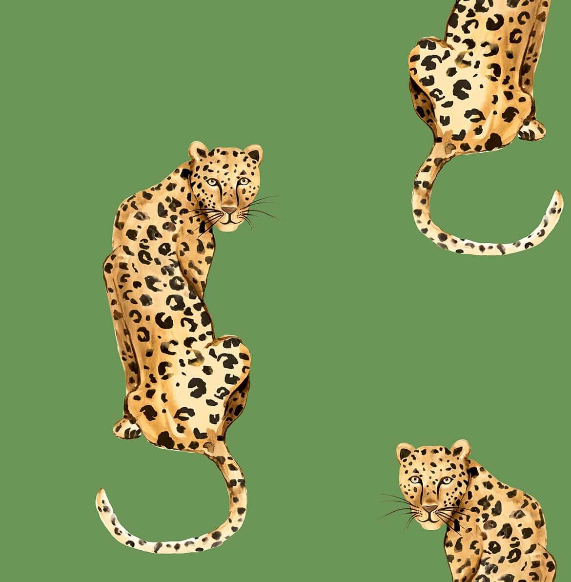 Daisy Bennett Leopard King Green Peel & Stick Wallpaper