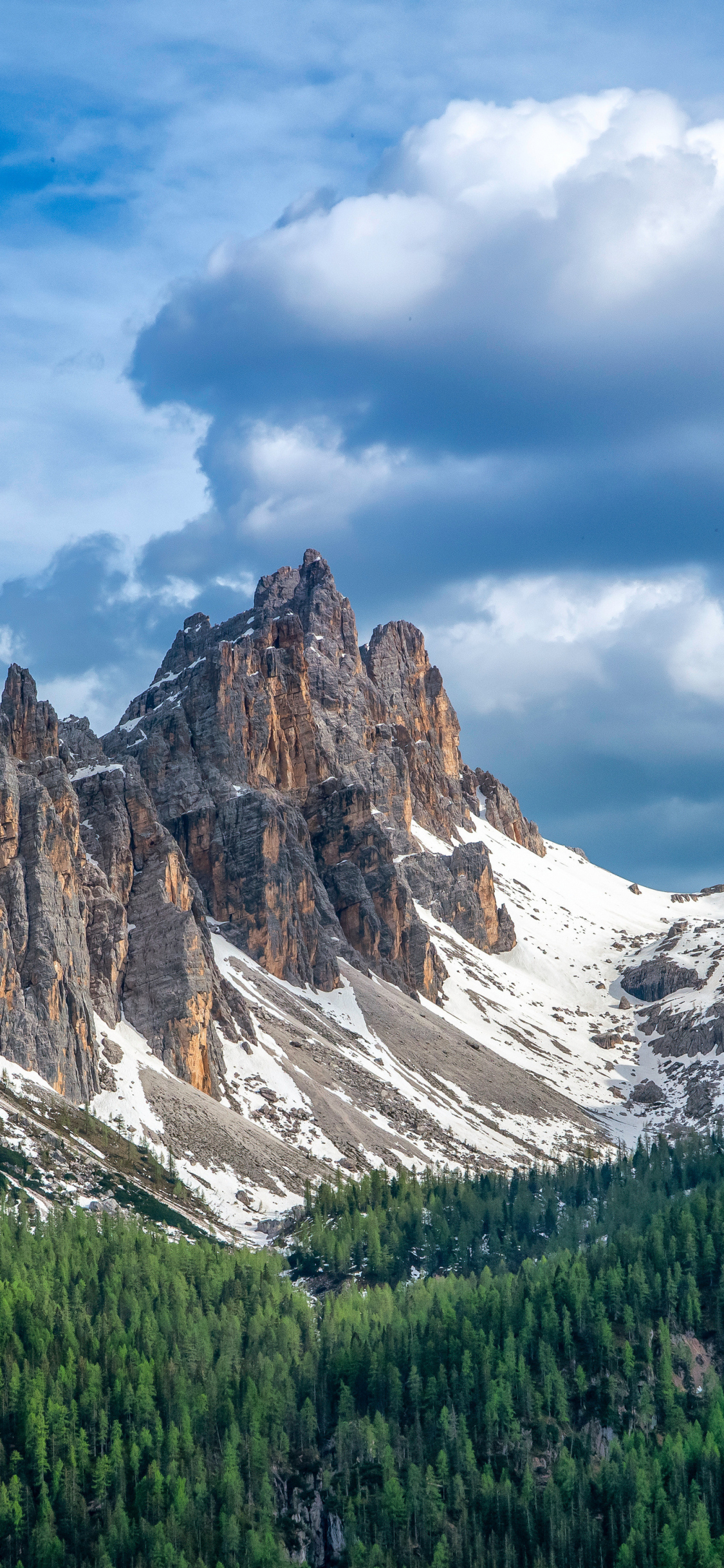 wallpaper 1125x2436 dolomites heights