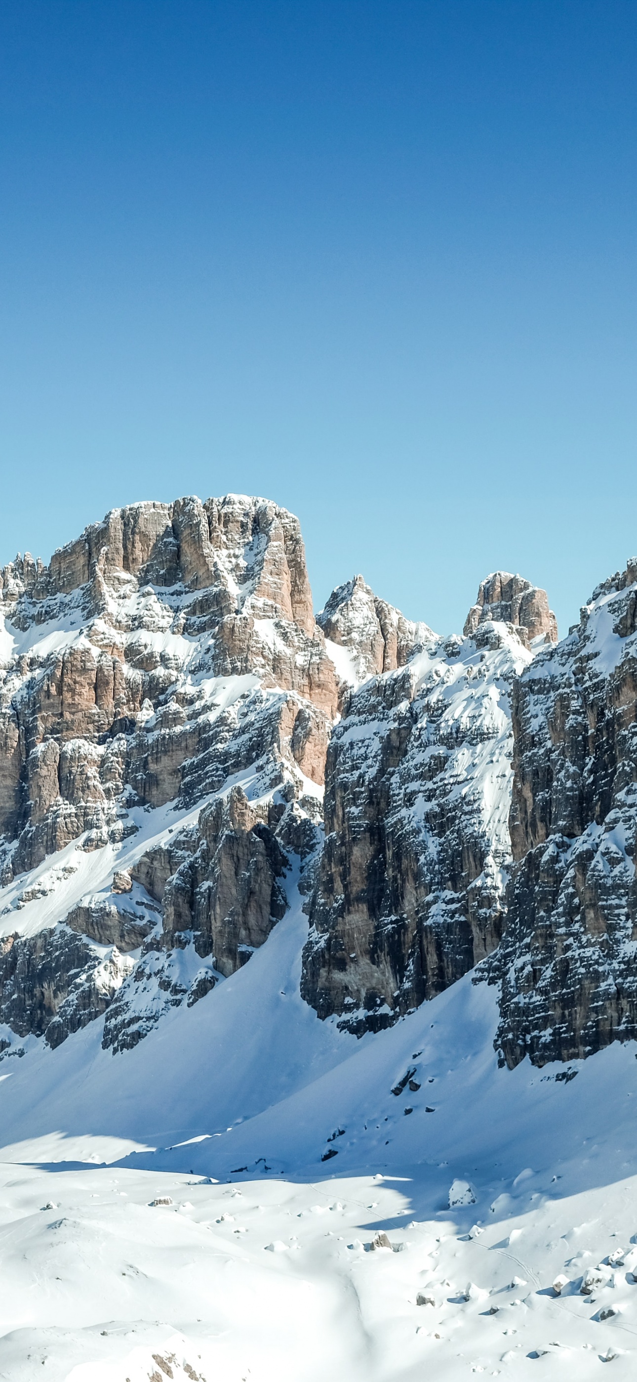 Dolomites Wallpaper 4K, Clear sky