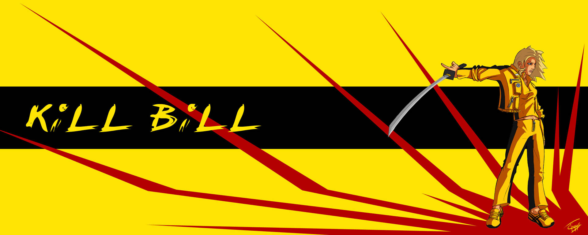 Download Kill Bill Animated Style Poster Wallpaper