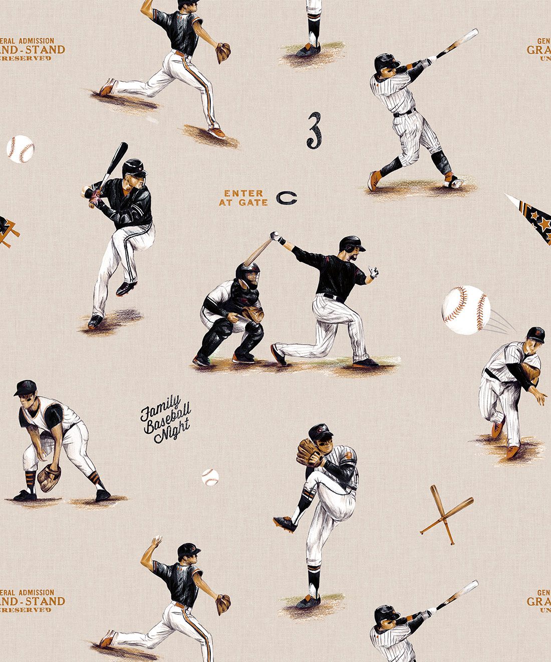 Baseball Wallpaper • Vintage Sports